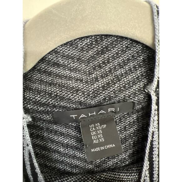 NWT Tahari size XS gray and black sweater - Picture 2 of 3